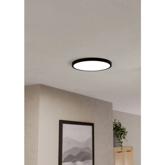 FUEVA 6-Z Plafon LED 17,5W RGB+TW IP44 czarny okrągły / oprawa natynkowa 901725 EGLO