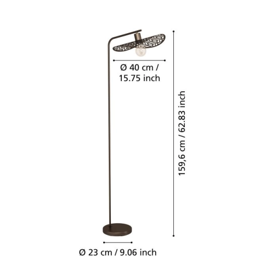 SWABY Lampa podłogowa 44127 EGLO