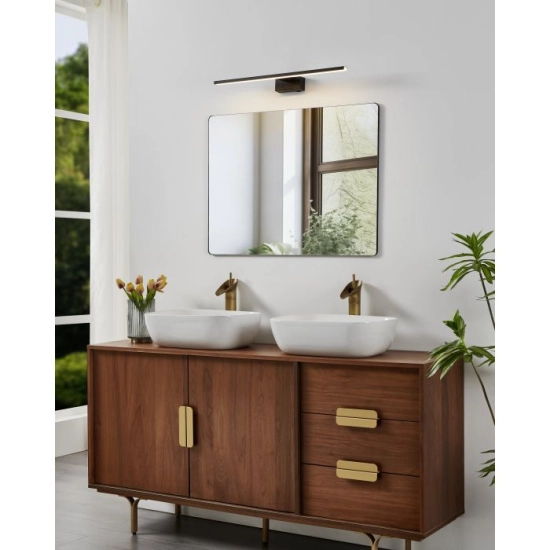 CONETTILLA Kinkiet nad lustro 60 cm czarny oprawa lustrzana 901848 EGLO