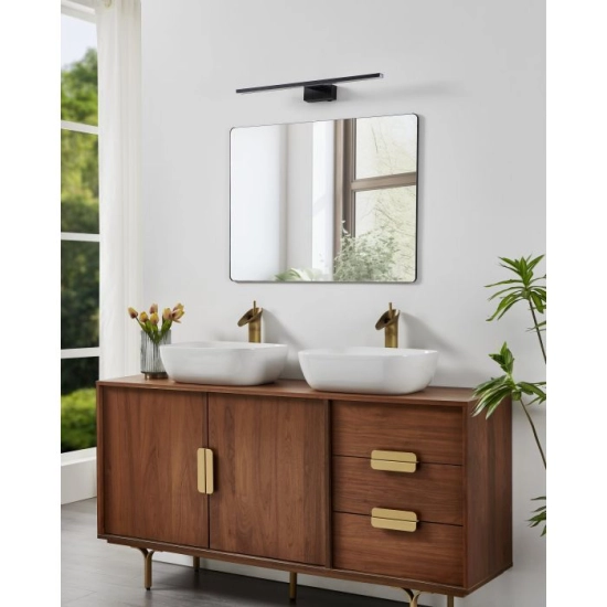 CONETTILLA Kinkiet nad lustro 60 cm czarny oprawa lustrzana 901848 EGLO