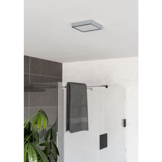 FUEVA 6 Plafon LED 7W 2700/4000/6500K IP44 chrom kwadratowy / oprawa natynkowa 901765 EGLO