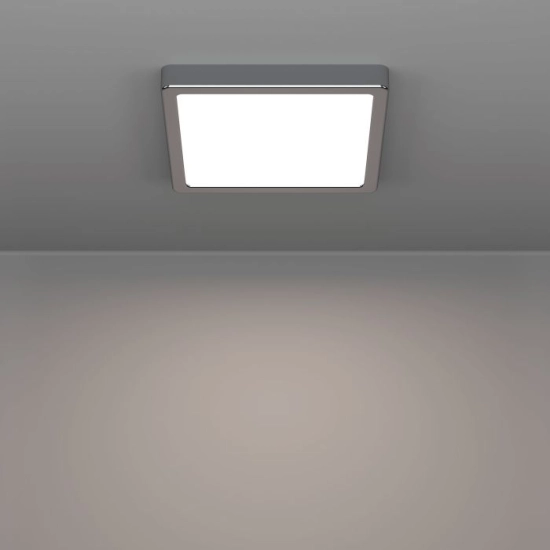 FUEVA 6 Plafon LED 10,5W 2700/4000/6500K IP44 chrom kwadratowy / oprawa natynkowa 901766 EGLO