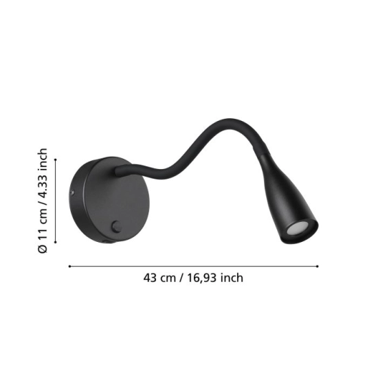 OLIVANDINO 1 lampa ścienna 901781 EGLO