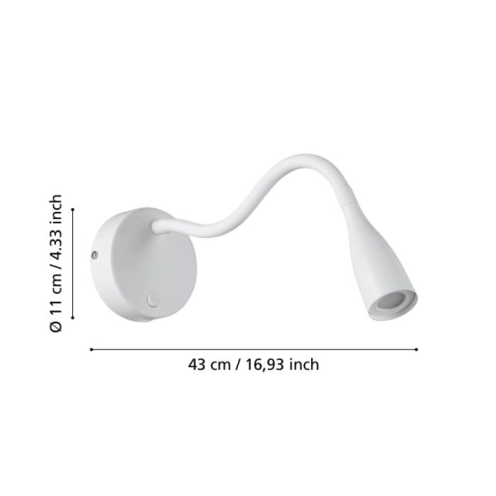 OLIVANDINO 1 lampa ścienna 901782 EGLO