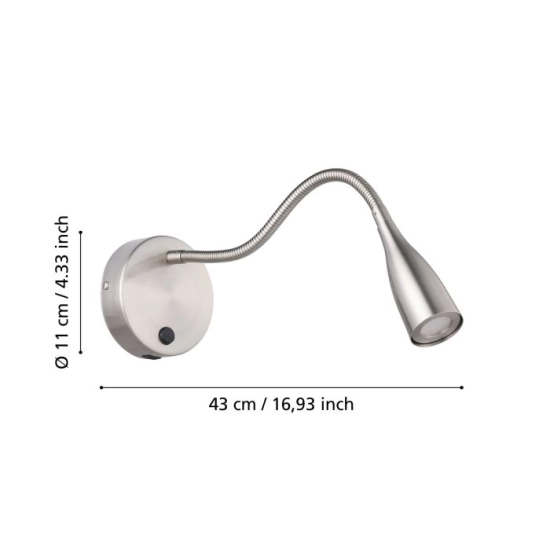 OLIVANDINO 1 lampa ścienna 901783 EGLO