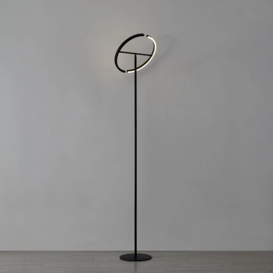 CASTELPOTO Lampa podłogowa LED czarna 2000lm 3000K 901972 EGLO
