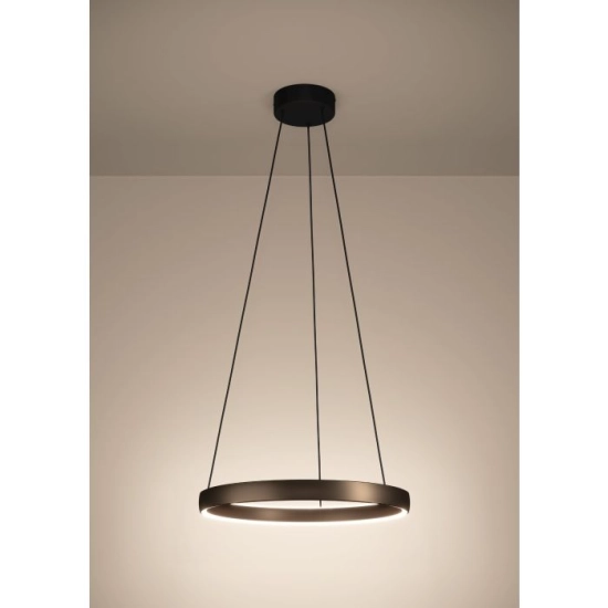 TRABUCO Lampa wisząca LED 55cm Brąz 5250lm 2200-6500K 390451 EGLO