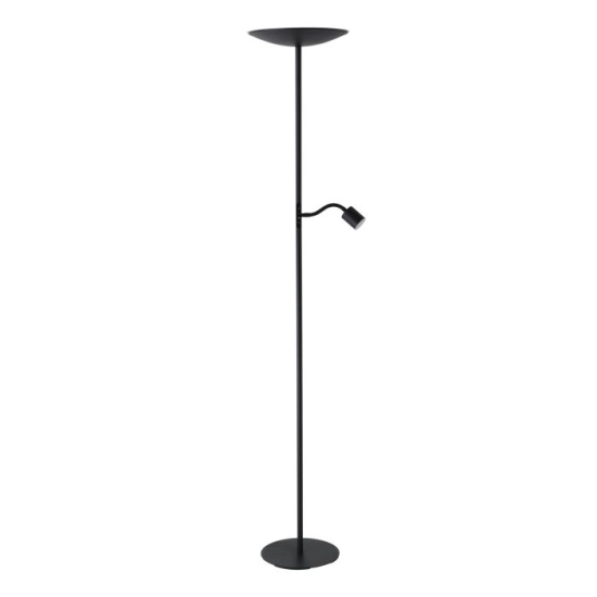 CONIVARINO Lampa podłogowa LED czarna z lampką do czytania 2700K 901977 EGLO