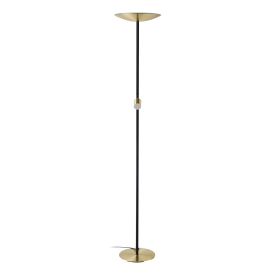 CONIVARINO Lampa podłogowa LED czarna/mosiądz z lampką do czytania 2700K 901979 EGLO
