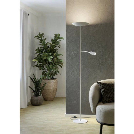 CONIVARINO Lampa podłogowa LED biała z lampką do czytania 2700K 901978 EGLO