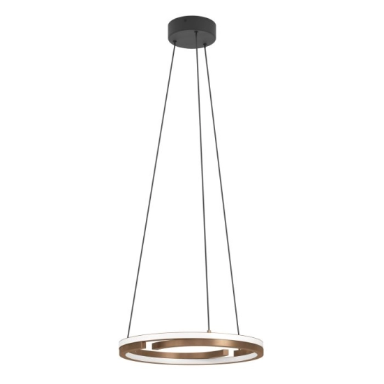 MEZZOMONTE Lampa wisząca LED CCT / ściemnialna Brąz Ø48cm 901826 EGLO