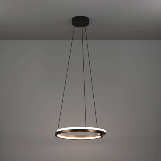 MEZZOMONTE Lampa wisząca LED CCT / ściemnialna Brąz Ø48cm 901826 EGLO