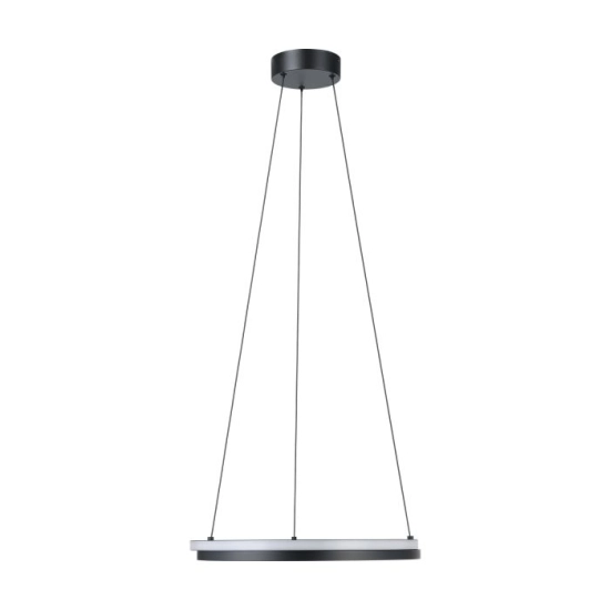 MEZZOMONTE Lampa wisząca LED CCT / ściemnialna Czarna Ø48cm 901822 EGLO