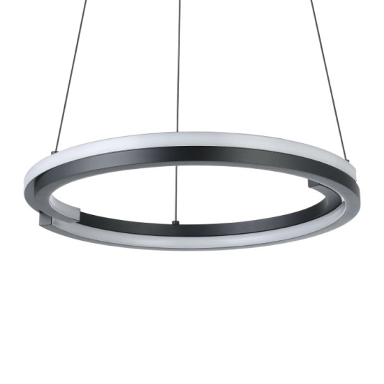 MEZZOMONTE Lampa wisząca LED CCT / ściemnialna Czarna Ø48cm 901822 EGLO