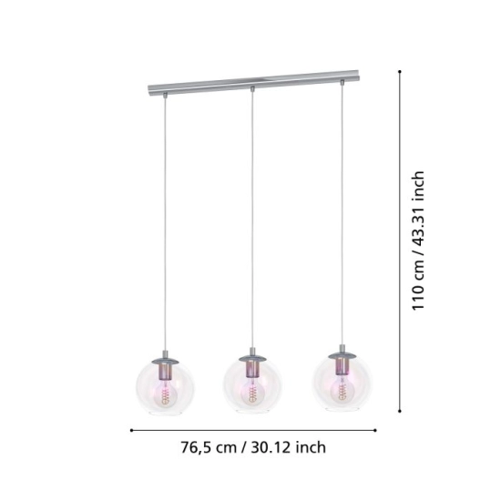 ARISCANI 2 Lampa wisząca 901919 EGLO
