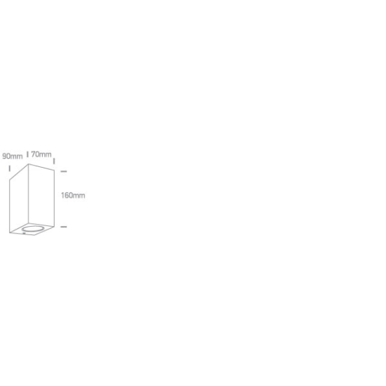 The GU10 Outdoor Cube Lights ABS+PC ONE 67142K/B LIGHT