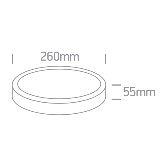 WHITE PLAFON 26W CCTV IP65 230V 26cm 67220A/W/V ONE LIGHT