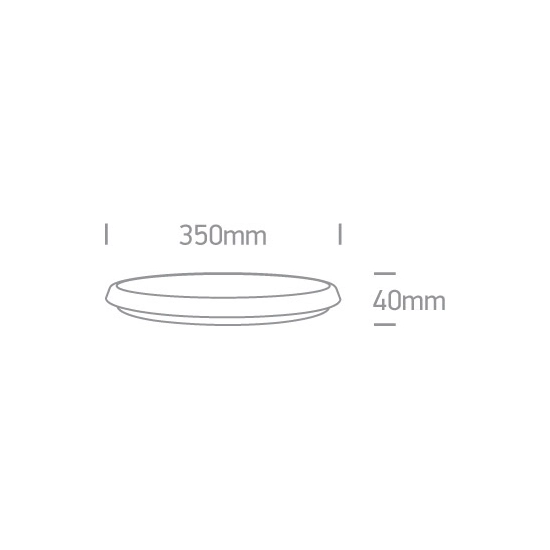 WHITE PLAFON 25W CCTV IP54 230V 67370/W/V 35cm ONE LIGHT