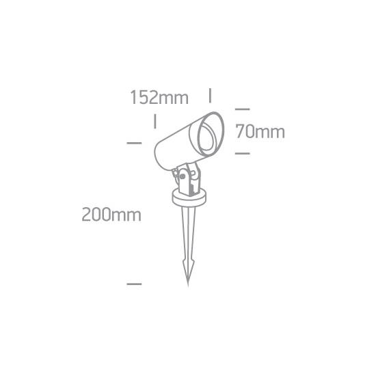 Reflektor GU10 Garden Spots IP65 67464G/B ONE LIGHT