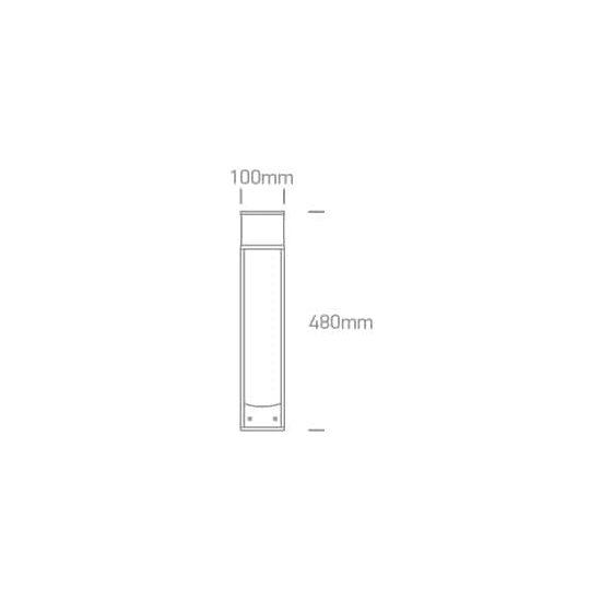Kinkiecik.pl Azeli 67494A/AN/W ogrodowy słupek w kolorze antracyt LED 3000K IP44 48cm 3W z gniazdami Schuko 2x1000W ONE LIGHT
