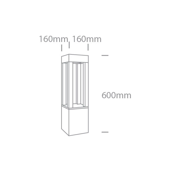 kinkiecik.pl Diego 67504/AN/C słupek ogrodowy w kolorze antracytu LED 22W 230V 4000K IP65 60cm ONE LIGHT
