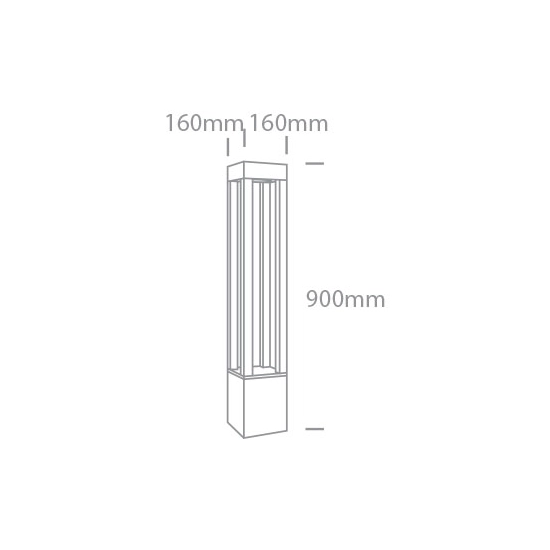 kinkiecik.pl Diego 67504A/AN/C słupek ogrodowy w kolorze antracytu LED 22W 230V 4000K IP65 90cm ONE LIGHT