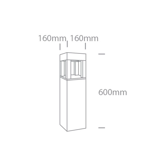 kinkiecik.pl Mateo 67506/AN/C słupek ogrodowy w kolorze antracytu LED 22W 230V 4000K IP65 60cm; ONE LIGHT