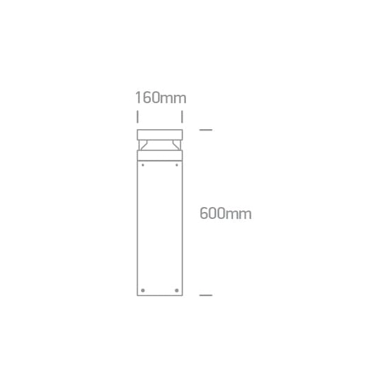 kinkiecik.pl Tizi 2 67510A/AN/C słupek ogrodowy w kolorze antracytu LED 20W 230V 4000K IP65 60cm ONE LIGHT