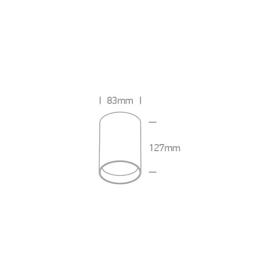 kinkiecik.pl Korfez 12108D/B/W czarny cylinder LED 8W 3000K 230V CRI97 dark light; odbłyśnik należy zamówić osobno; w komplecie nieściemnialny zasilacz LED ONE LIGHT