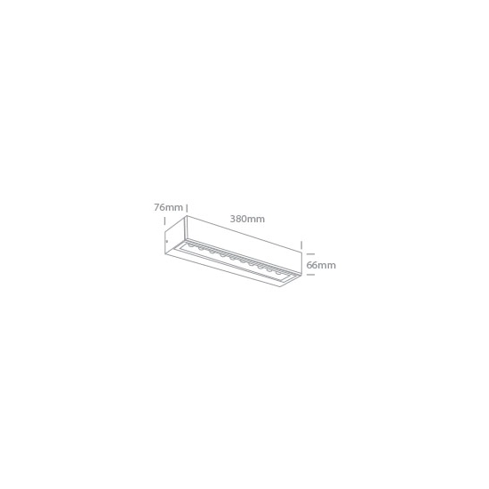 67526B2/AN/W ANTHRACITE WALL 2x10W WW IP65 230V One Light