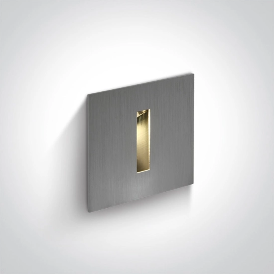 Oświetlenie schodowe Indoor/Outdoor Decorative Wall Recessed Aluminium 68004/AL/W ONE LIGHT