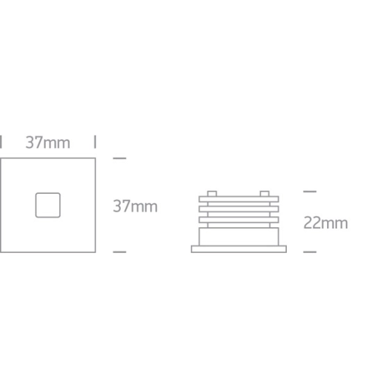 Oświetlenie schodowe Indoor/Outdoor Decorative Wall Recessed Aluminium 68004A/W/W ONE LIGHT