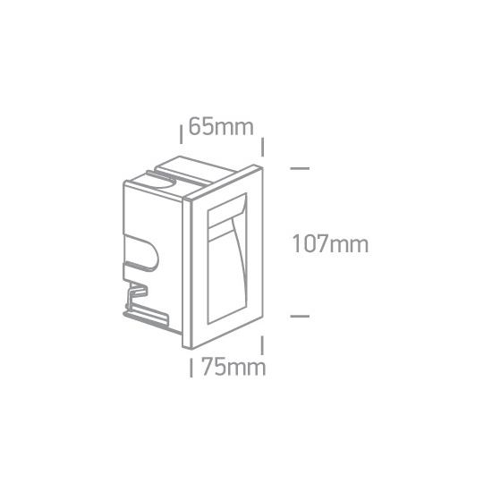 Oprawa wpuszczana Outdoor Dark Light Wall Recessed Die cast 68062/AN/W IP65 ONE LIGHT
