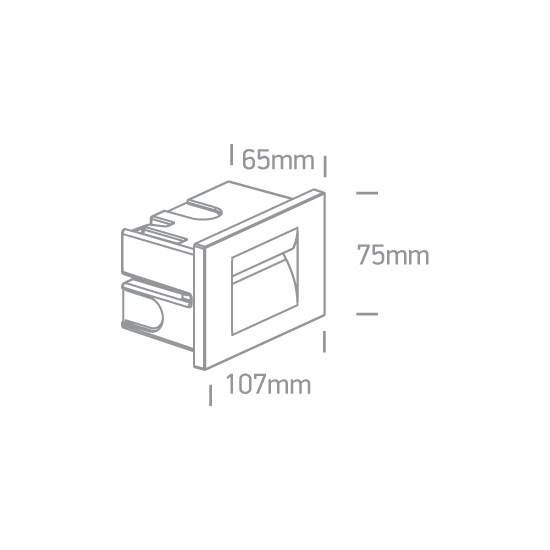 Oprawa wpuszczana Outdoor Dark Light Wall Recessed Die cast 68064/AN/W IP65 ONE LIGHT