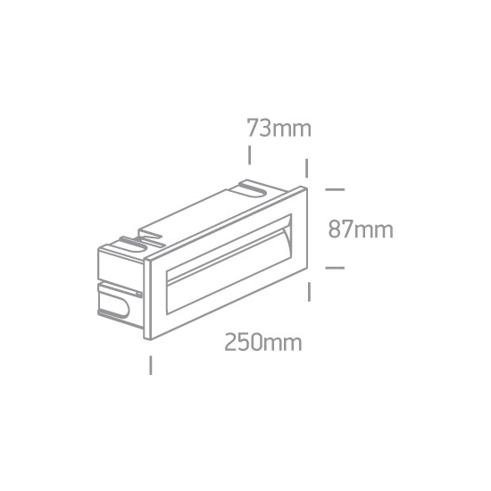 Oprawa wpuszczana Outdoor Dark Light Wall Recessed Die cast 68066/AN/W IP65 ONE LIGHT