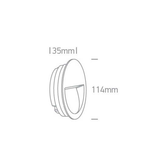 Oprawa wpuszczana Outdoor Dark Light Wall Recessed Die cast 68068/AN/W IP65 ONE LIGHT