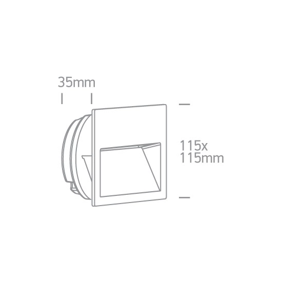 Oprawa wpuszczana Outdoor Dark Light Wall Recessed Die cast 68068A/B/W IP65 ONE LIGHT