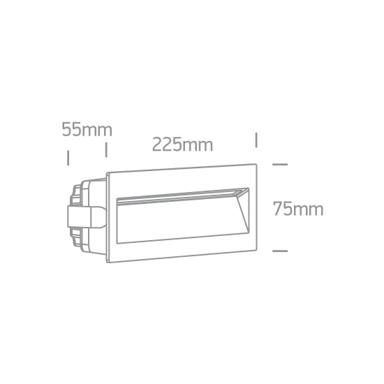 Oprawa wpuszczana Outdoor Dark Light Wall Recessed Die cast 68068C/G/W IP65 ONE LIGHT