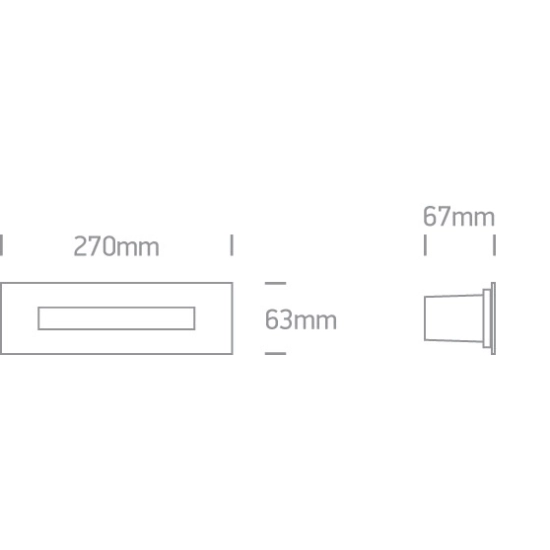 Oprawa wpuszczana Wall Recessed Pro Range 68072C/W IP65 ONE LIGHT
