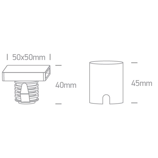 Oświetlenie schodowe Dark Light Step Series Aluminium 68074A/W/W IP65 ONE LIGHT