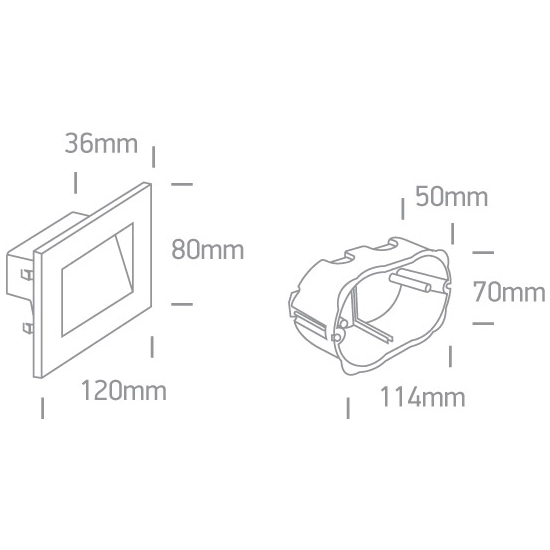 Oprawa wpuszczana The Glass Face Recessed Lights 68076/B/W IP65 ONE LIGHT