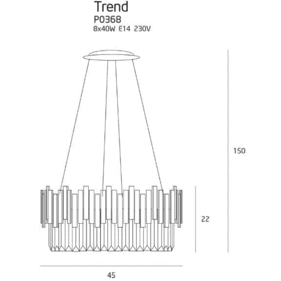 Trend P0368 lampa wisząca MaxLight - zdjęcie dodatkowe 2
