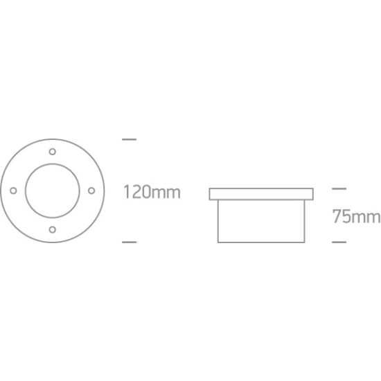 Wpust do gruntu The GX53 Inground Range Stainless steel IP67 69006 ONE LIGHT