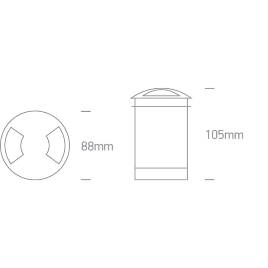 Wpust do gruntu The Inground Medium Series LED Aluminium IP67 69016/W ONE LIGHT