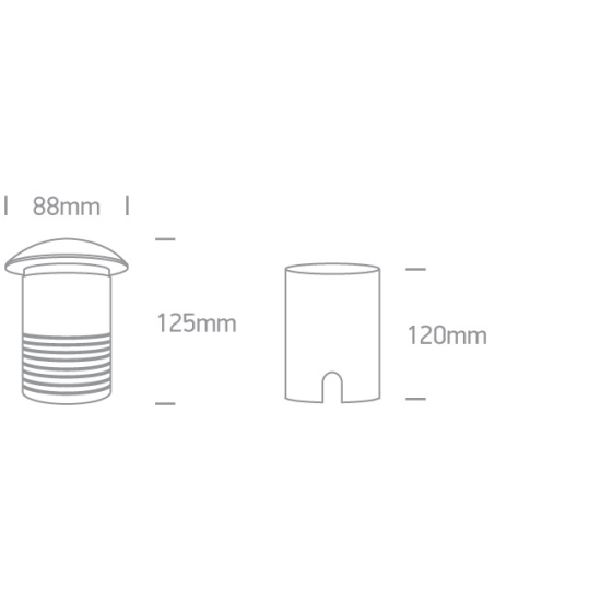 Wpust do gruntu The Inground Medium Series GU10 Aluminium IP67 69016BG ONE LIGHT