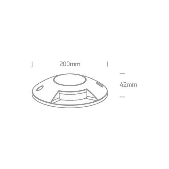 kinkiecik.pl Mauri 69058A/G/W szary zewnętrzny wpust COB LED 3000K IP67 6W 100-240V; nieściemnialny zasilacz LED w zestawie ONE LIGHT