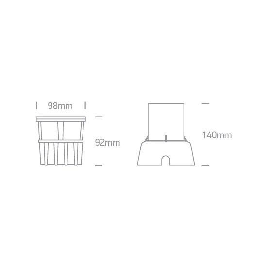 Wpust do gruntu The Trimless Inground Range IP67 69060/B/W ONE LIGHT