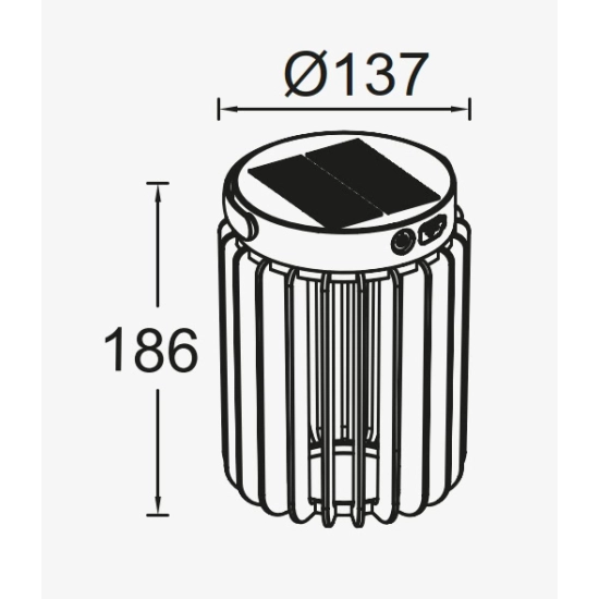 Lampa stojąca KOZY SOLAR 6933701330 LUTEC