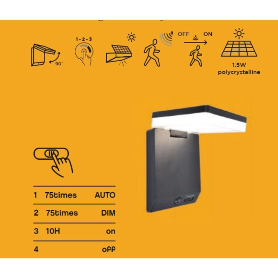 Kinkiet zewnętrzny LED IP44 MOZE 6943101012 LUTEC