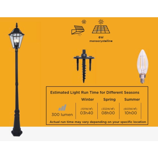 Lampa stojąca LONDON - SOLAR 6951301189 LUTEC